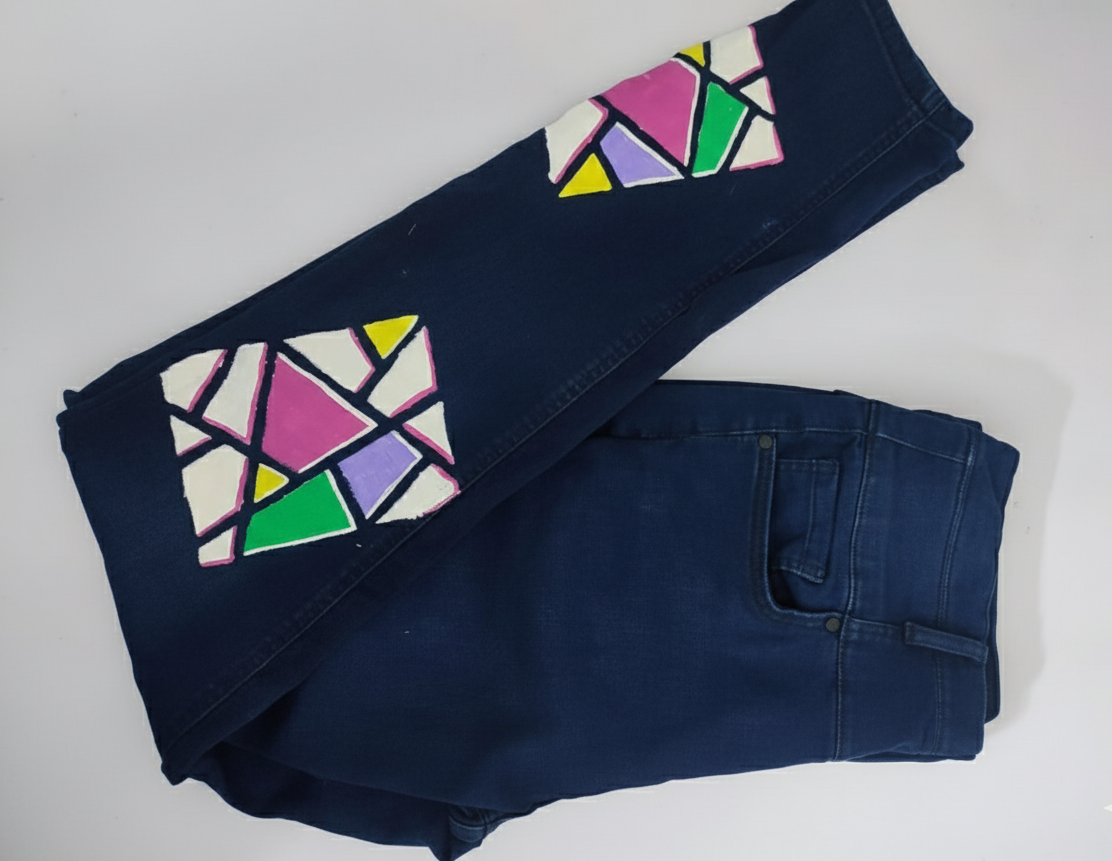 Geometric Prism Denim