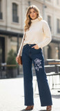 Rose Graphic Jeans