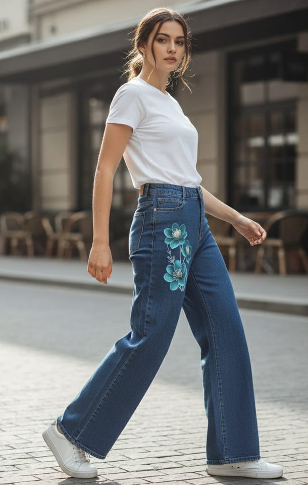 Blue Bloom Jeans